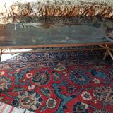 Gold and bronze powder table signed Lasco