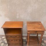2 tables de chevet en bois