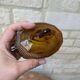 Amber glass bonbonnière with lid
