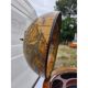 Bar globe terrestre vintage mappemonde en bois avec roulettes