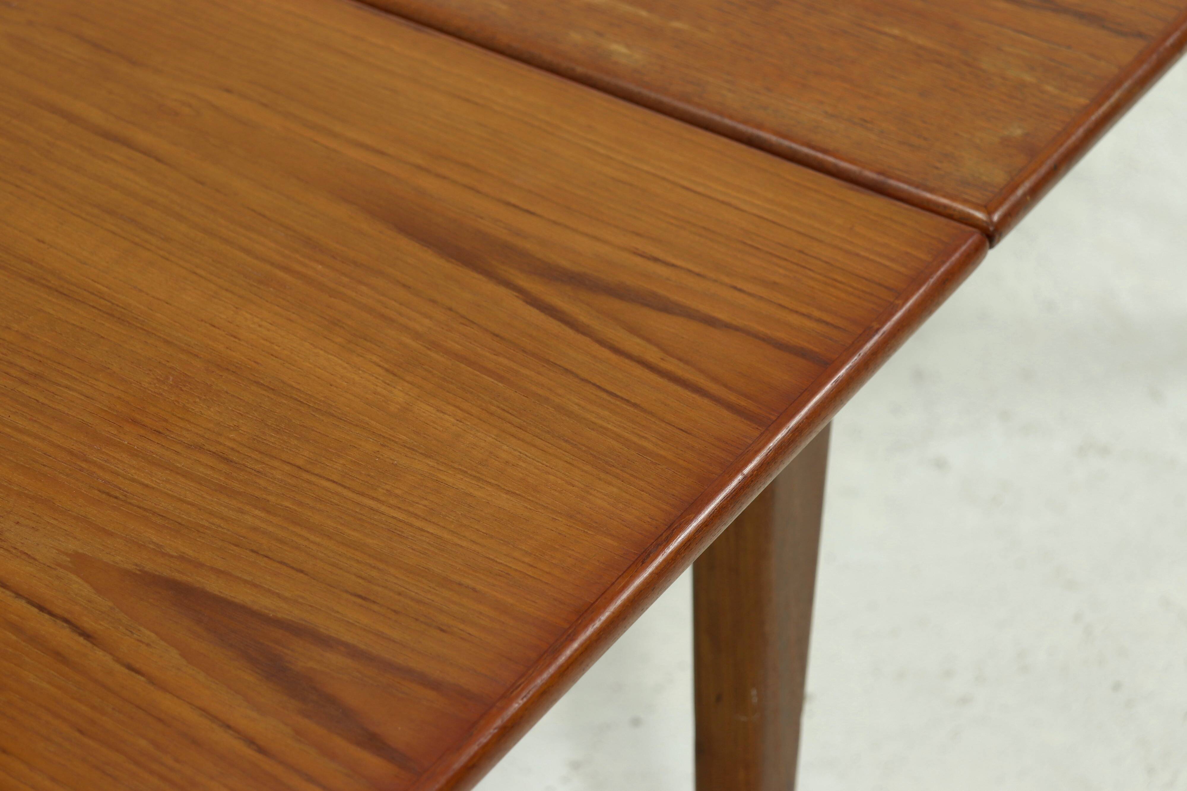 Sculptural Danish Design Extendable Teak Dining Table 1960s