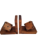 Pair of bookends with wooden dice