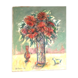 Oil on Isorel, Bouquet of Flowers, Bernard Marre