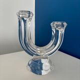 vintage vannes crystal candle holder - made in france crystal candlestick - antique crystal candle holder decoration - candlestick centerpiece