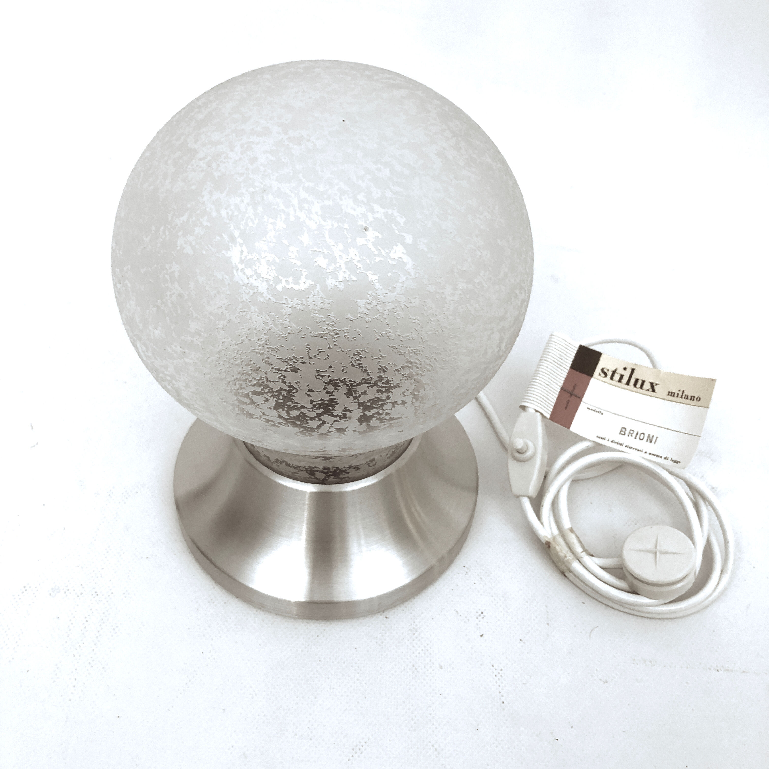 Mid-century Stilux Milano table lamp model Brioni. Labeled