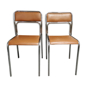 Paire de chaises vintage années 60