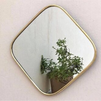 Brass wall mirror set