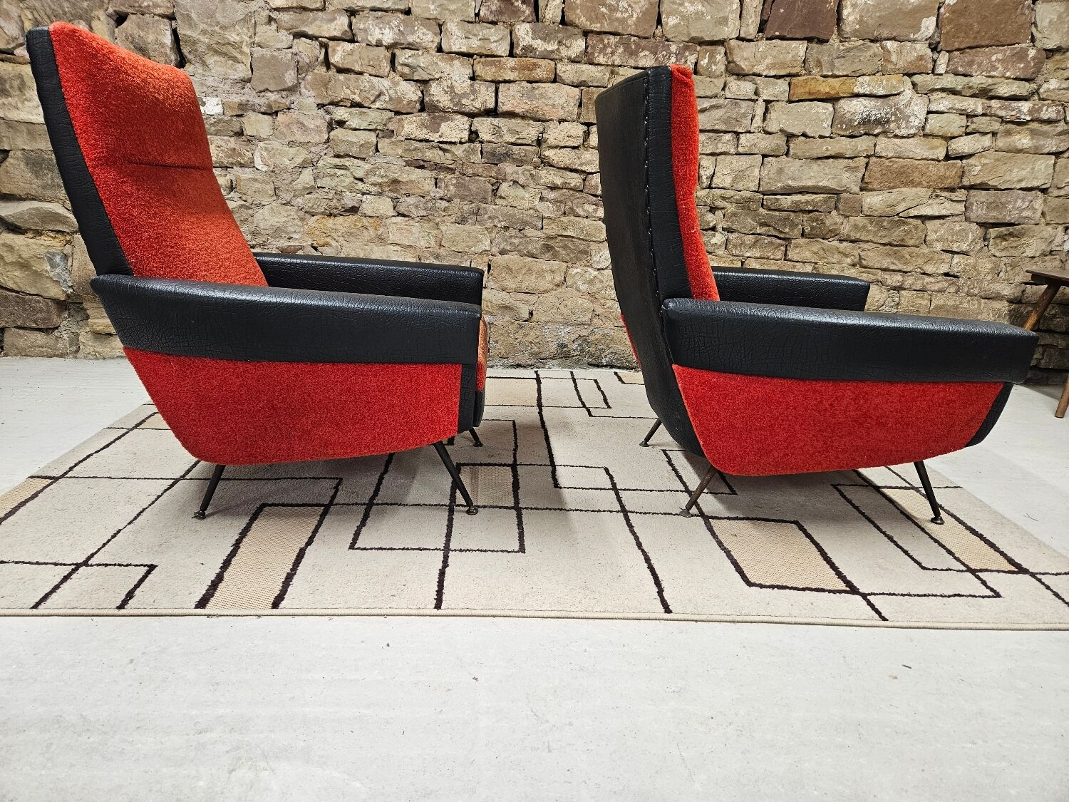 Pair of vintage 70s armchairs