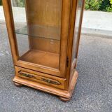 Vitrine anglaise en bois massif 1 porte 190cm