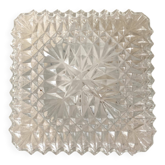 Plafonnier carré en verre moulé