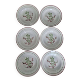 Antique service – KG Lunéville – 12 plates with red & green floral decoration