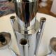 Large chrome metal Space Age chandelier