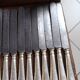 12 large silver-plated metal knives by Christofle 1860 monogrammed Palace Arcachon