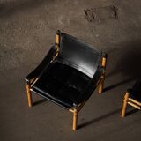 Set of Sirocco safari chairs by Arne Norell for Arne Norell AB, Sweden, 1960s.