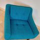 Norwegian living room set in blue fabric, vintage scandinavian 1960s