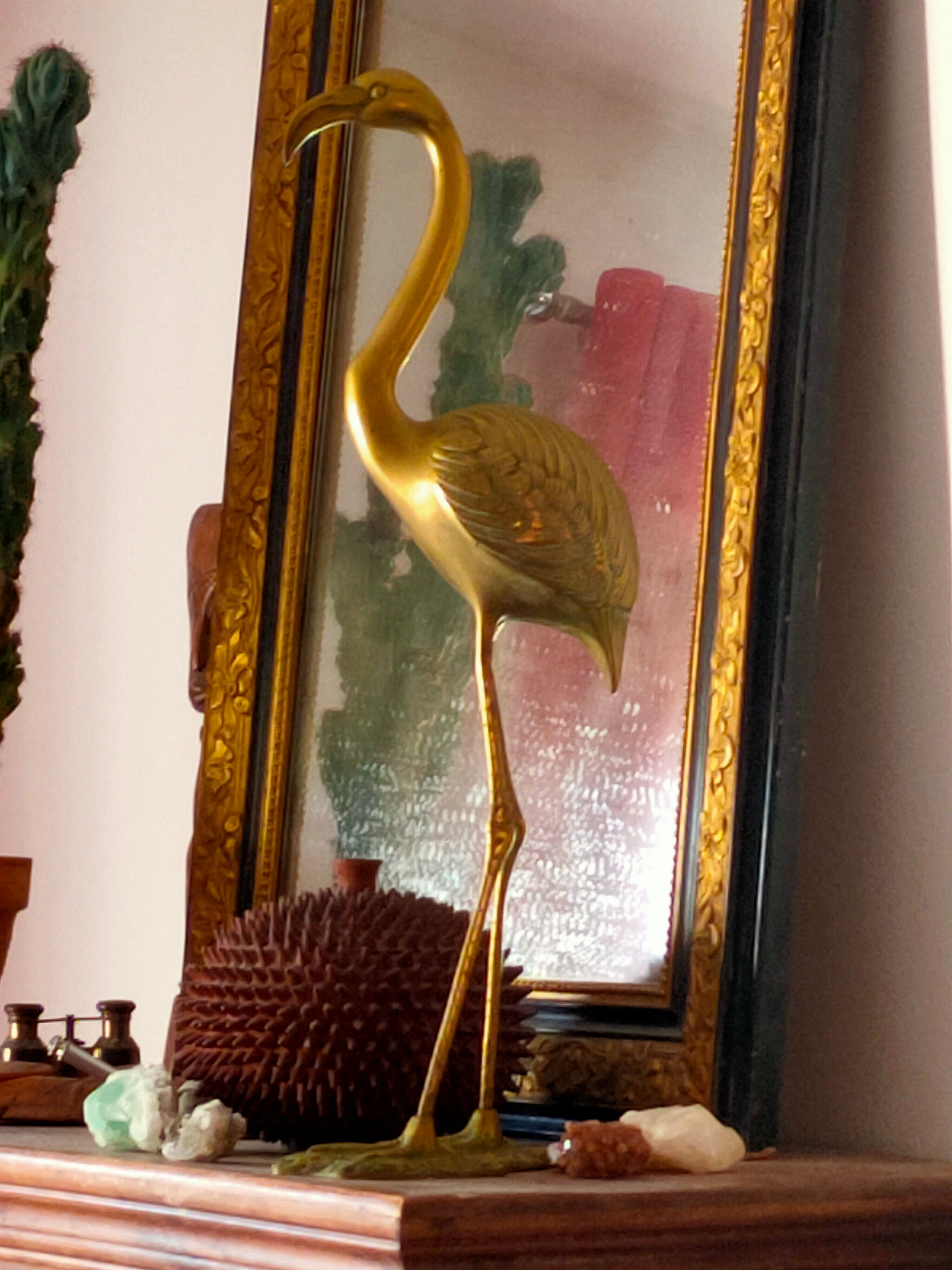 Brass flamingo