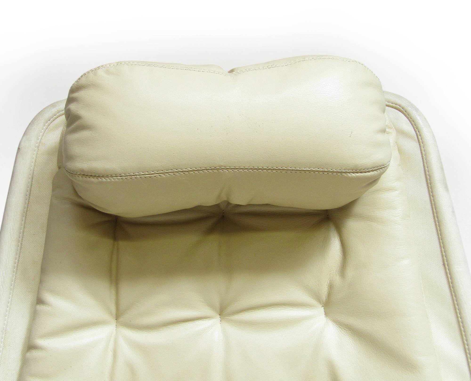 1970s Swedish Space-Age Jetson Chair in Beige Leather by Bruno Mathsson