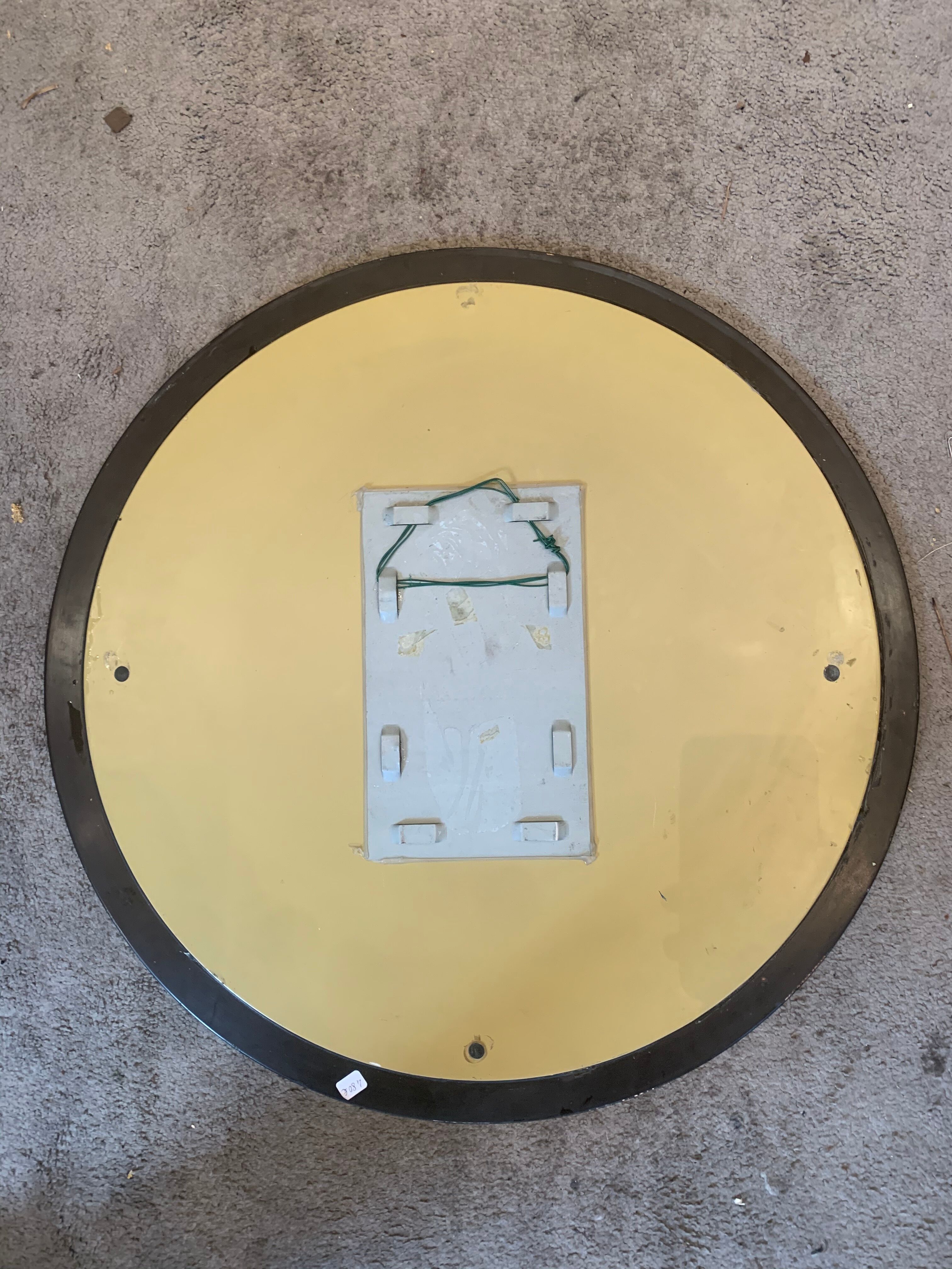 Round mirror wide edge smoked glass