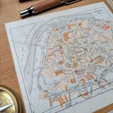 Printed in 1953, Map of Avignon, Vaucluse. Original Authentic Vintage.