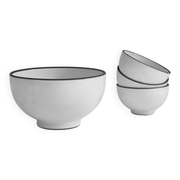 Set of studio pottery bowls mid-century, 1960s
