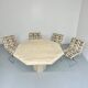 Thick travertine dining table, Italian design from the 70s, vintage