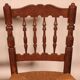 2 rush-seated oak chairs - 19th century