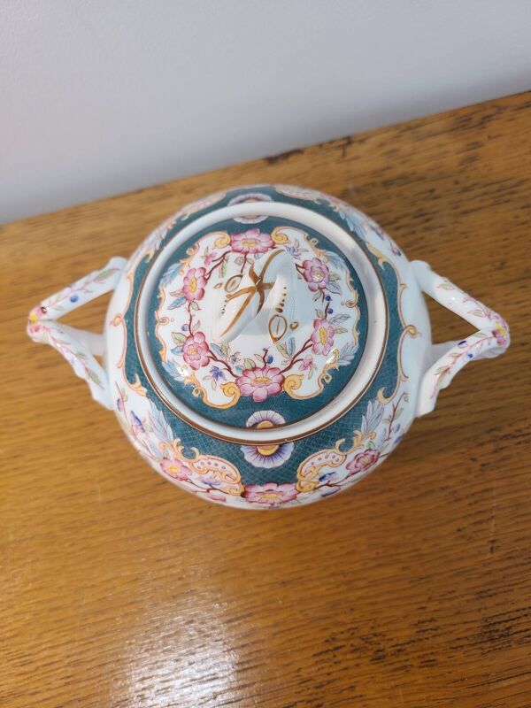 Sarreguemines porcelaine - sucrier modèle minton