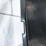Etagère string moderniste modulable en fer forgé et tôle noir, 1950-1960