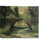 Painting - Oil on canvas Bridge on the banks of the Loire Signed Louis Hayaux (1897 1982)