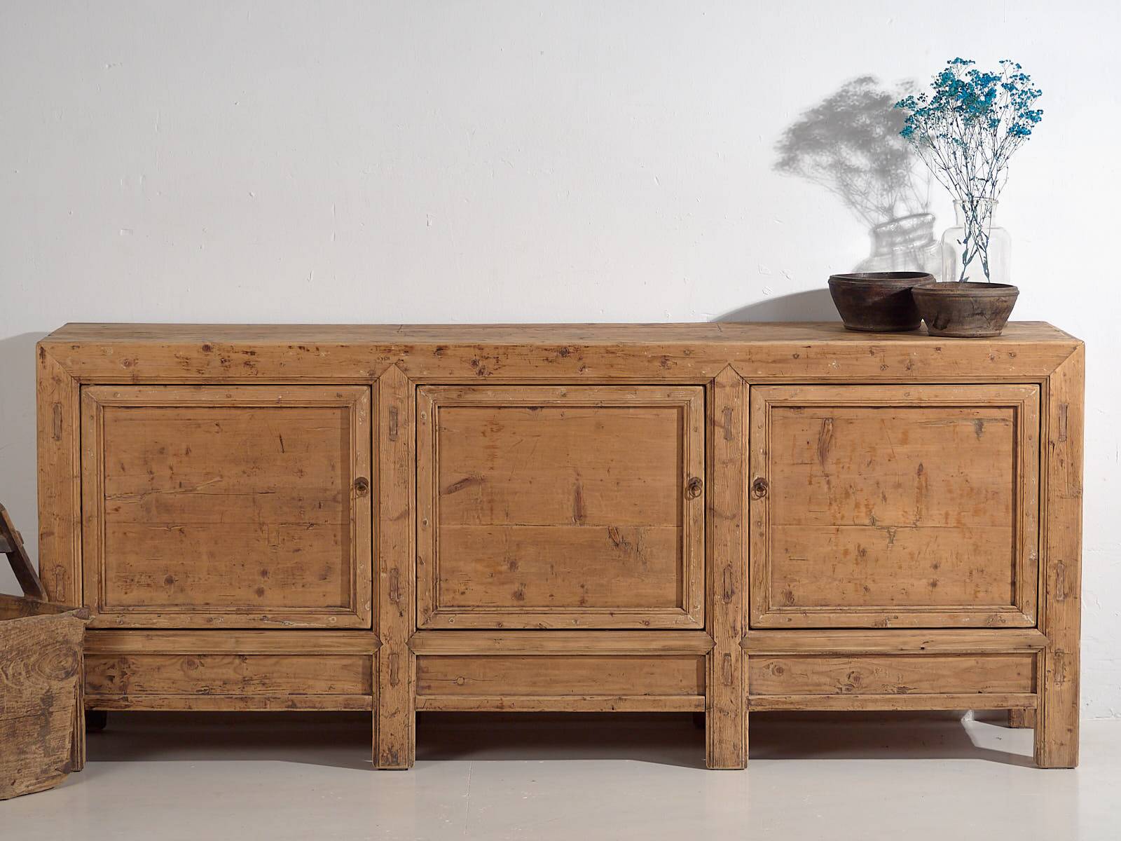 Antique Chinese three-door sideboard (circa 1900) #63