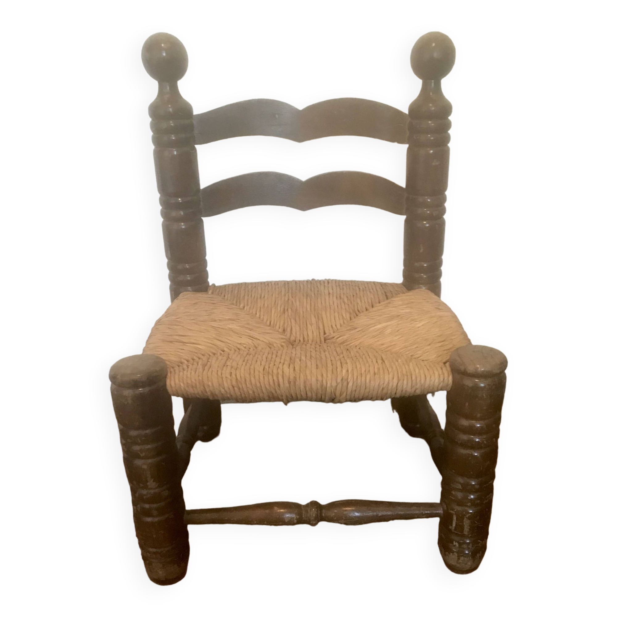 Chaise bois paillée style Charles Dudouyt 1940