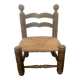 Chaise bois paillée style Charles Dudouyt 1940