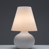 Lamp in white glass