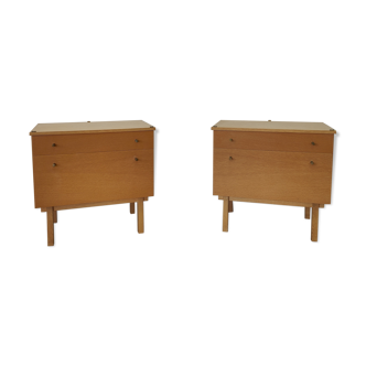 Set of 2 bedside tables from the middle of the century