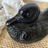 Duck box in black opaline
