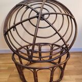 Vintage rattan love seat armchair