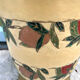 French Brass Cloisonné Style Champagne Bucket with Hand-Painted Fruit