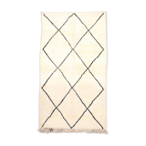 Carpet Beni Ouarai Berber black diamonds 150x255cm