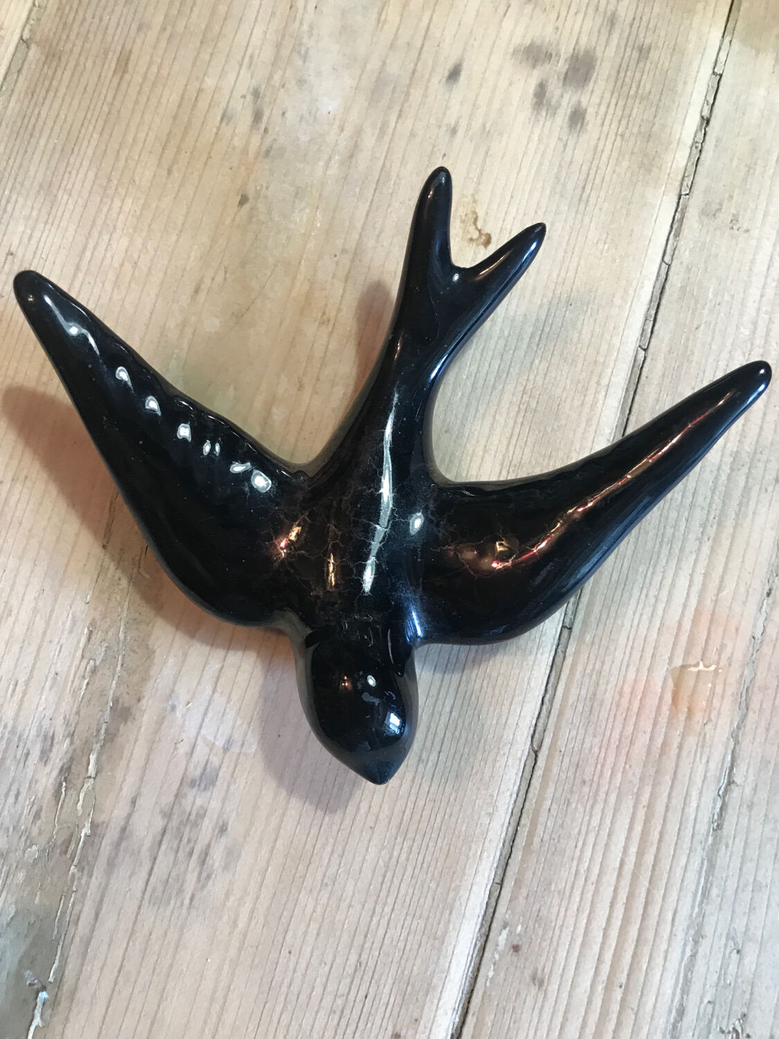 Lot de 3 hirondelles en céramique