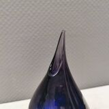 Handmade/mouth blown drop vase, Finland or Sweden 1970s