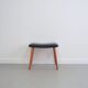 Banc, repose-pieds en teck et cuir