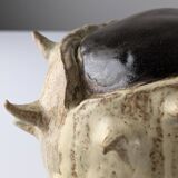 Large Organic Glazed Stoneware Chestnut Sculpture, 20th Century