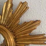Vintage mirror 1960 sun witch gold leaf - 40 cm