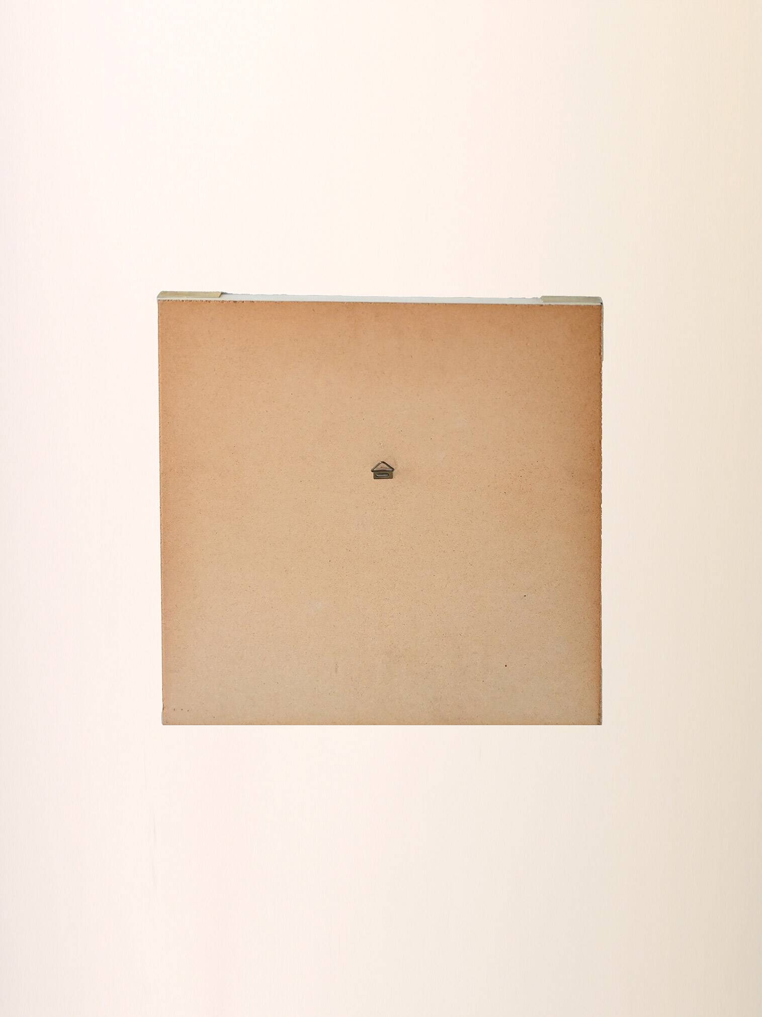 1940s/50s Scandinavian Wall Mirror with White Frame and Brass Details