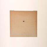 1940s/50s Scandinavian Wall Mirror with White Frame and Brass Details