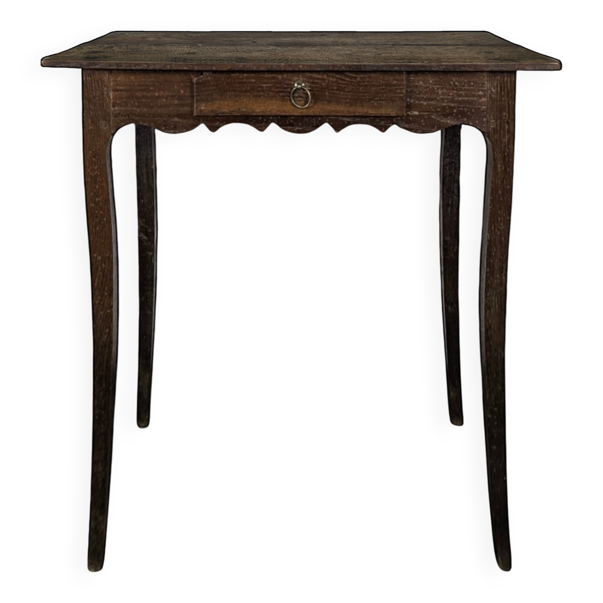 Petite table à écrire Louis XV en noyer à un tiroir