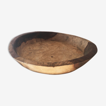 Brutalist solid wood dish 57cm