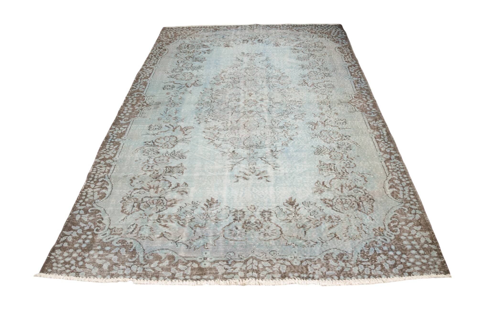 Vintage Turish Aqua Blue Rug sku-v952