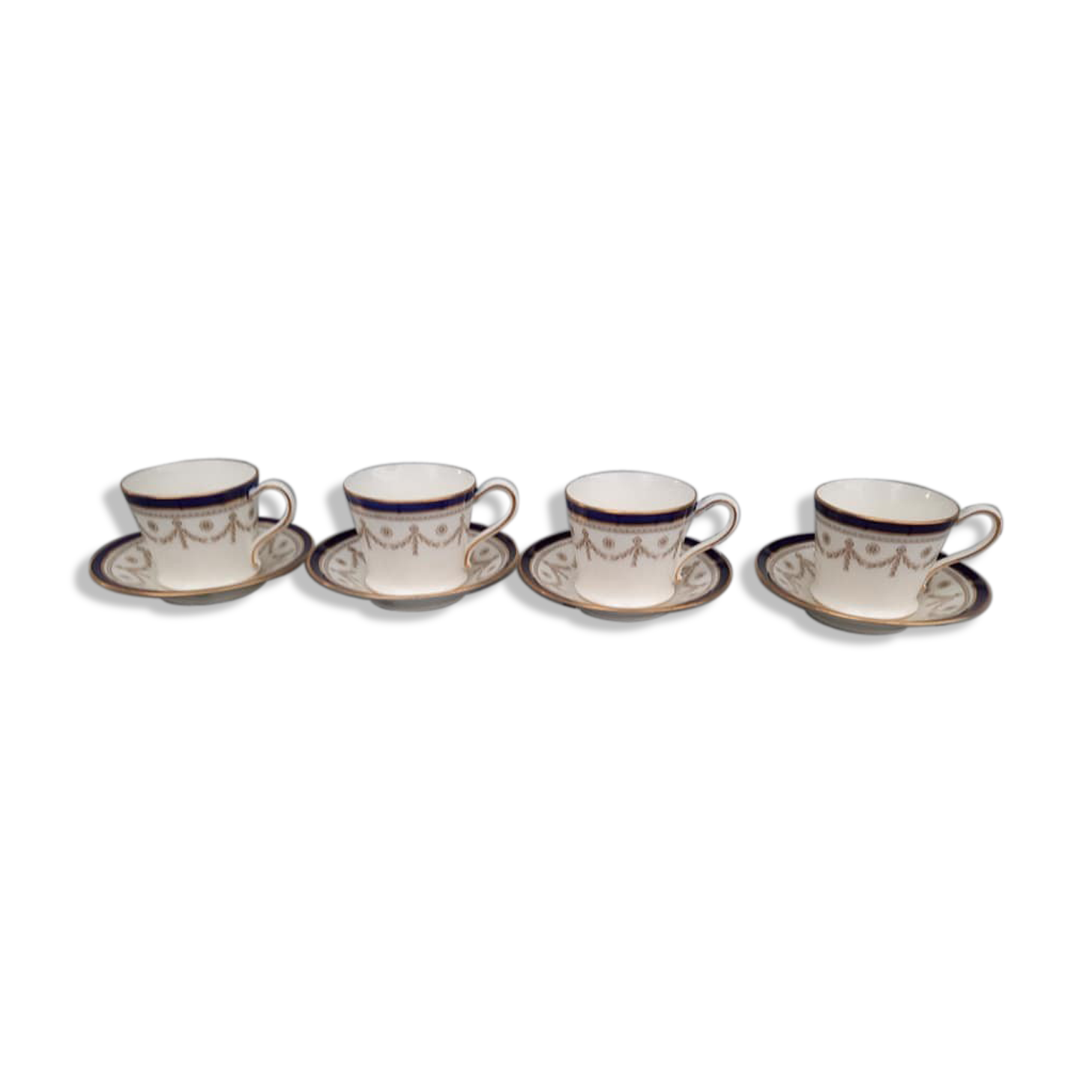 Set de 4 tasses porcelaine anglaise