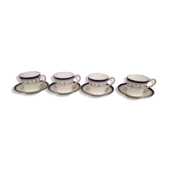 Set of 8 cups English porcelain